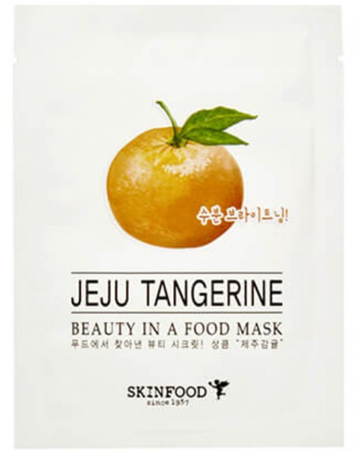 SKINFOOD Beauty In A Food Mask Sheet Jeju Tangerine Тканевая маска с мандарином, 18 мл