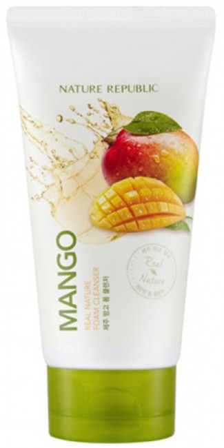 NATURE REPUBLIC Real Nature Mango Foam Cleanser Пенка для умывания с экстрактом манго, 150 мл