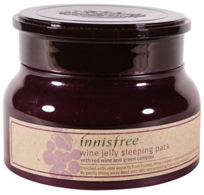 Innisfree Wine Jelly Sleeping Pack Ночная маска для лица с экстрактом красного вина, 80 мл Innisfree Wine Jelly Sleeping Pack Ночная маска для лица с экстрактом красного вина, 80 мл