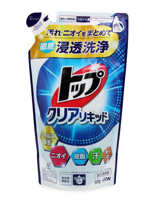 LION Жидкое средство концентрат для стирки Топ – сила ферментов Top Clear Liquid Refill, 500 г