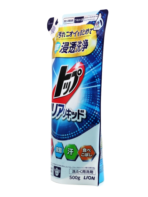 LION Жидкое средство концентрат для стирки Топ – сила ферментов Top Clear Liquid Refill, 500 г