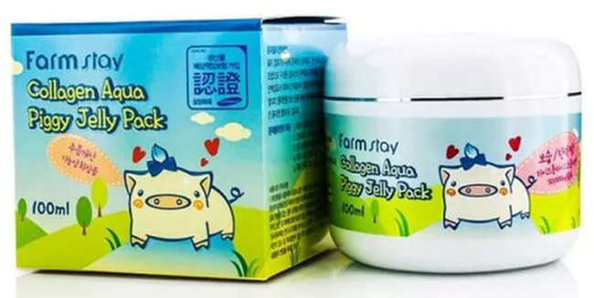 FarmStay Collagen Aqua Piggy Jelly Pack Маска-желе со свиным коллагеном, 100 г FarmStay Collagen Aqua Piggy Jelly Pack Маска-желе со свиным коллагеном, 100 г