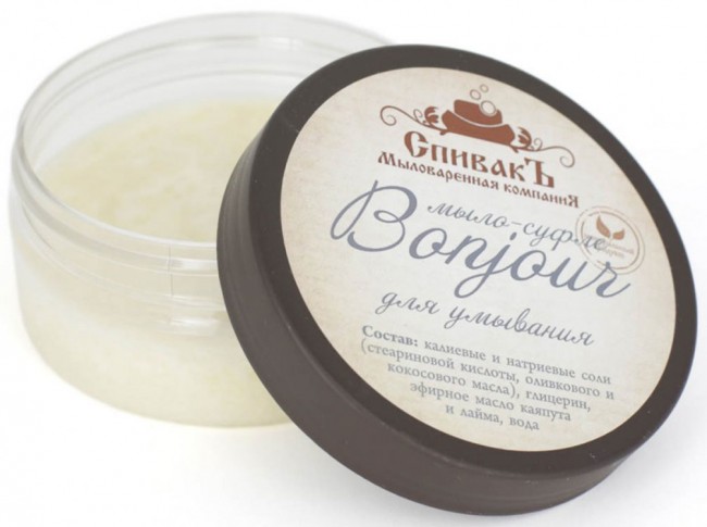 СпивакЪ Мыло-суфле для умывания Bonjour, 100 г
