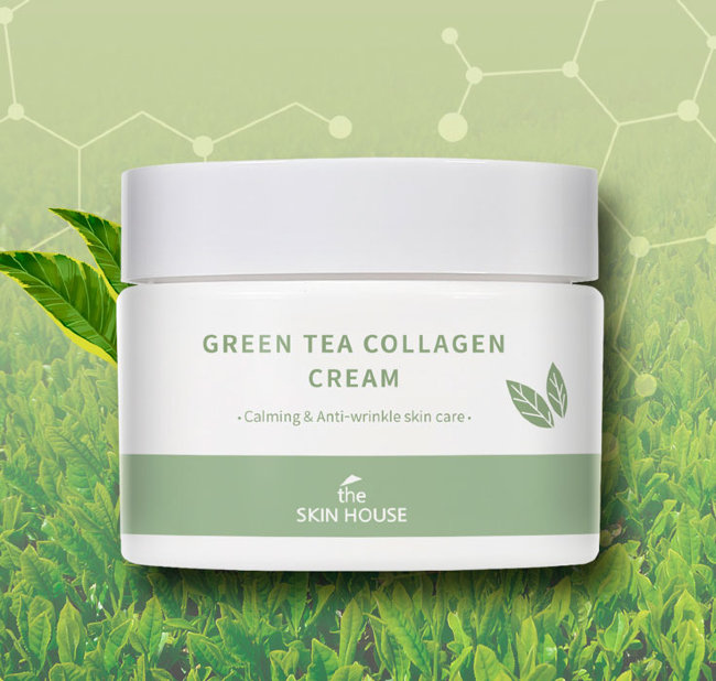 The Skin House Green Tea Collagen Cream Успокаивающий крем на основе коллагена и экстракта зелёного чая, 50 мл
