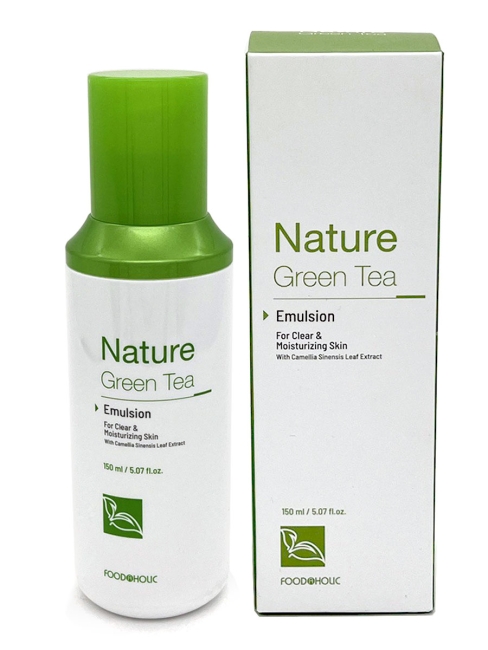 FoodaHolic Эмульсия для лица с экстрактом зеленого чая успокаивающая Nature Green Tea Emulsion, 150 мл