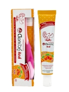 Twin Lotus Набор для детей 3-6 лет: Зубная паста с апельсином и Зубная щетка экстра мягкая Set Kids Herbal Toothpaste Orange Flavor and Toothbrush Extra Soft Pink, 35 г