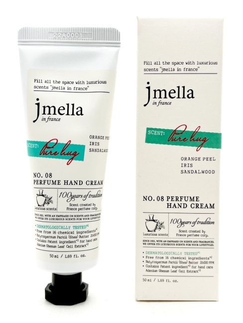Jmella Парфюмированный крем для рук "Чистые объятия" N0.08 In France Pure Hug Perfume Hand Cream, 50 мл