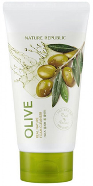 NATURE REPUBLIC Real Nature Olive Foam Cleanser Пенка для умывания с экстрактом оливы, 150 мл NATURE REPUBLIC Real Nature Olive Foam Cleanser Пенка для умывания с экстрактом оливы, 150 мл