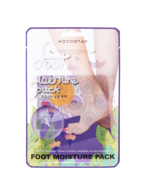 KOCOSTAR Увлажняющая и охлаждающая маска-носочки для ног с экстрактом лаванды Foot Moisture Pack Purple, 16 мл KOCOSTAR Увлажняющая и охлаждающая маска-носочки для ног с экстрактом лаванды Foot Moisture Pack Purple, 16 мл