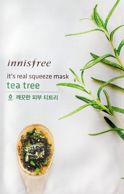 Innisfree It's Real Squeeze Mask Tea Tree Маска для лица с экстрактом чайного дерева, 20 мл