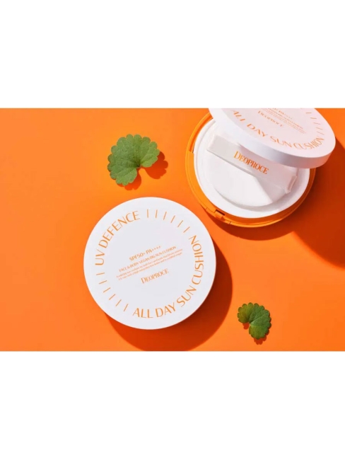Deoproce Солнцезащитный кушон веганский Face & Body Vegan Big Sun Cushion UV Defence All Day SPF50+ PA++++, 25 г Deoproce Солнцезащитный кушон веганский Face & Body Vegan Big Sun Cushion UV Defence All Day SPF50+ PA++++, 25 г