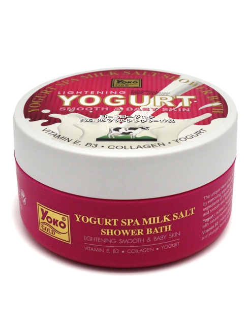 Yoko Скраб для тела солевой с йогуртом и молоком Gold Yogurt Spa Milk Salt Shower Bath, 380 г