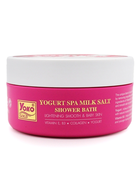 Yoko Скраб для тела солевой с йогуртом и молоком Gold Yogurt Spa Milk Salt Shower Bath, 380 г