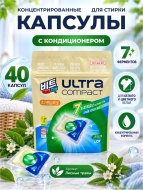 LION Капсулы для стирки с кондиционером аромат Лесные травы Ultra Compact No Added Rinsing, 40 шт x 8 г