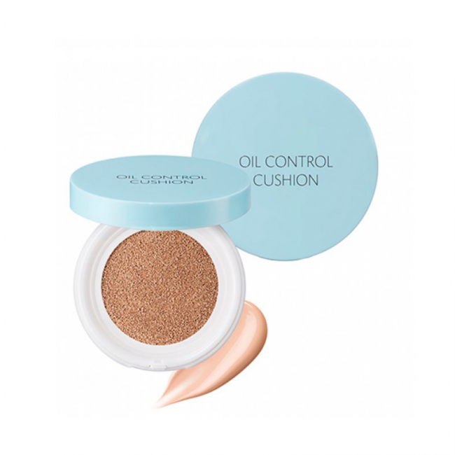 The Saem Крем-основа для жирной кожи лица Saemmul Oil Control Cushion 01 Light Beige, 12 г