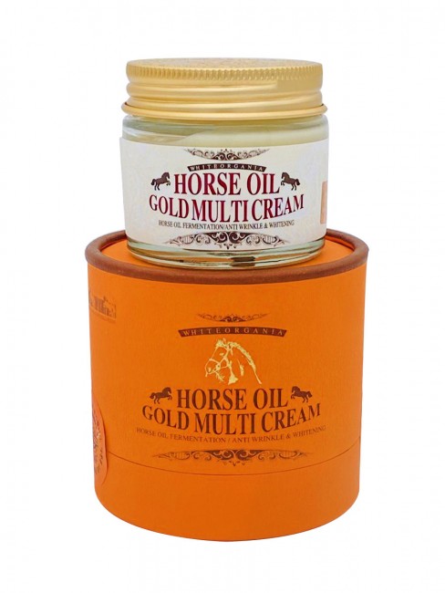 White Organia Антивозрастной крем с золотом, лошадиным маслом и фильтратом улитки Horse Oil Gold Multi Cream, 70 мл