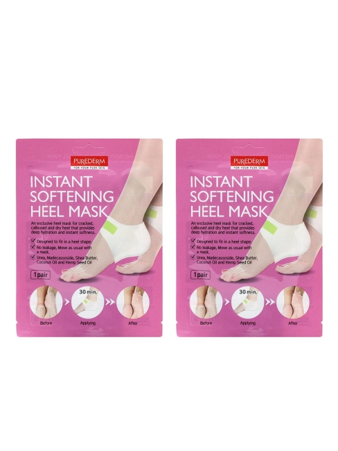 Purederm Смягчяющие педикюрные носочки для ног Instant Softening Heel Mask, 2 шт*18 г