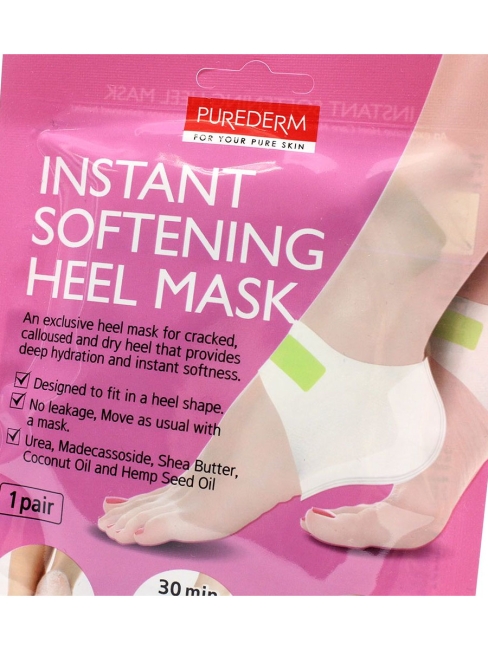 Purederm Смягчяющие педикюрные носочки для ног Instant Softening Heel Mask, 2 шт*18 г