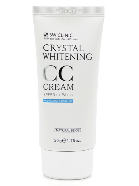 3W Clinic Осветляющий CC крем натуральный беж Crystal Whitening CC Cream SPF50+/PA+++ Natural Biege, 50 г 3W Clinic Осветляющий CC крем натуральный беж Crystal Whitening CC Cream SPF50+/PA+++ Natural Biege, 50 г