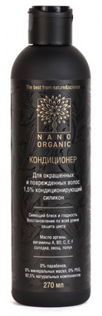 Nano Organic Кондиционер для окрашенных и поврежденных волос, 270 мл Nano Organic Кондиционер для окрашенных и поврежденных волос, 270 мл