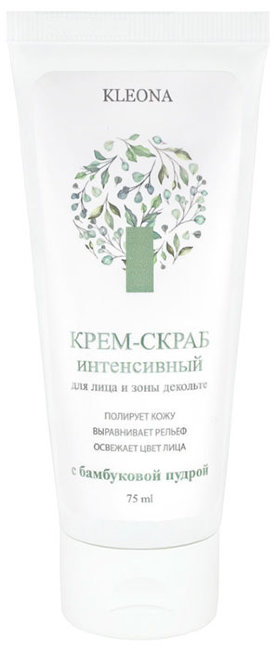 Kleona Крем-скраб интенсивный с бамбуковой пудрой, 75 мл