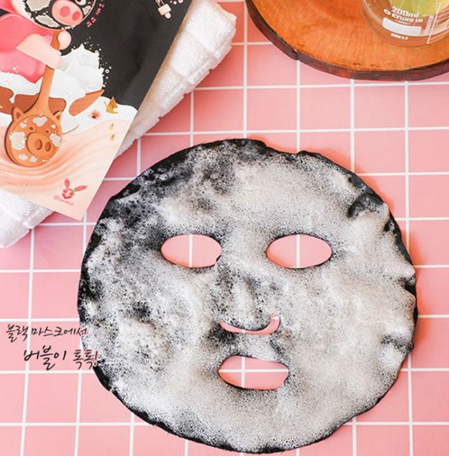 Elizavecca Witch Piggy Hell-Pore Black Solution Bubble Serum Mask Pack Кислородная маска для лица, 28 г