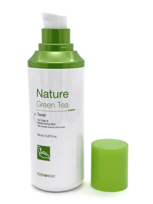 FoodaHolic Тонер для лица с экстрактом зеленого чая успокаивающий Nature Green Tea Toner, 150 мл FoodaHolic Тонер для лица с экстрактом зеленого чая успокаивающий Nature Green Tea Toner, 150 мл