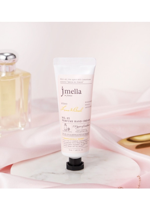 Jmella Парфюмированный крем для рук "Лайм и Базилик" N0.03 In France Lime & Basil Perfume Hand Cream, 50 мл
