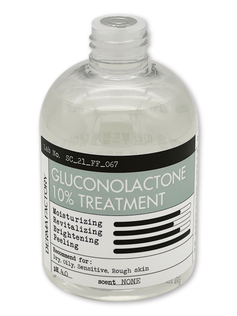 Derma Factory Очищающая эссенция-тонер для лица с глюконолактоном Gluconolactone 10% Treatment, 250 мл Derma Factory Очищающая эссенция-тонер для лица с глюконолактоном Gluconolactone 10% Treatment, 250 мл