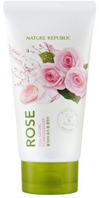 NATURE REPUBLIC Real Nature Rose Foam Cleanser Пенка для умывания с экстрактом розы, 150 мл NATURE REPUBLIC Real Nature Rose Foam Cleanser Пенка для умывания с экстрактом розы, 150 мл