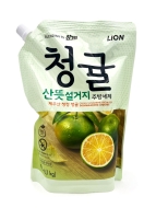 Lion Средство для мытья посуды, овощей и фруктов Green Tangerine From Jeju Dishwashing Liquid, 970 мл