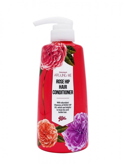 Welcos Кондиционер для волос с маслом шиповника Around me Rose Hip Hair Conditioner, 500 мл Welcos Кондиционер для волос с маслом шиповника Around me Rose Hip Hair Conditioner, 500 мл