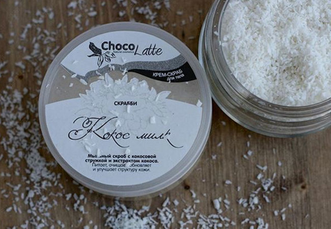 ChocoLatte Мыльный скраб для тела Скрабби Кокос-Милк (кокосовая стружка, экстракт кокоса), 200 г ChocoLatte Мыльный скраб для тела Скрабби Кокос-Милк (кокосовая стружка, экстракт кокоса), 200 г