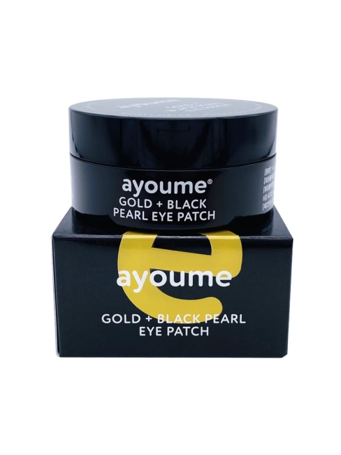 Ayoume Гидрогелевые патчи для глаз с золотом и черным жемчугом Gold + Black Pearl Eye Patch, 60 шт