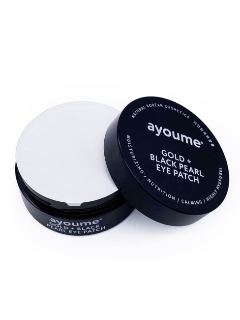 Ayoume Гидрогелевые патчи для глаз с золотом и черным жемчугом Gold + Black Pearl Eye Patch, 60 шт
