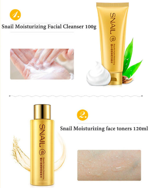 Bioaqua Snail Набор с муцином улитки, 7 предметов