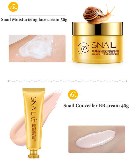 Bioaqua Snail Набор с муцином улитки, 7 предметов