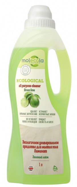 Molecola Green Lime Экологичное универсальное средство для мытья пола Ламинат Зеленый лайм, 1 л