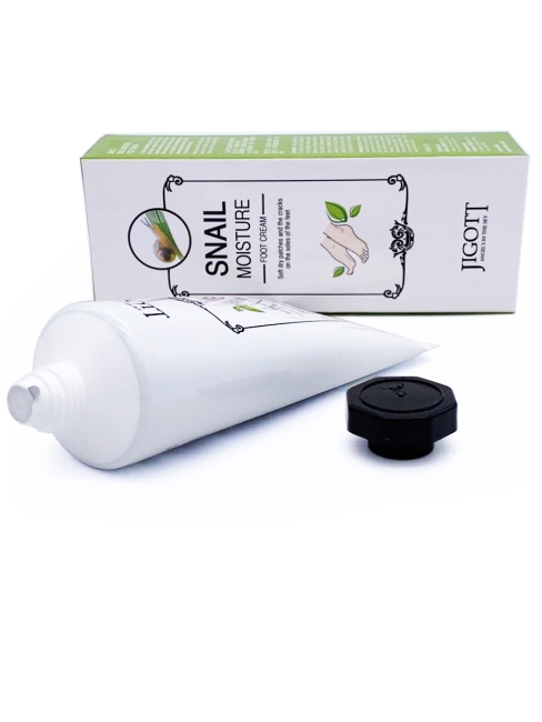 Jigott Увлажняющий крем для ног с улиточным муцином Snail Moisture Foot Cream, 100 мл