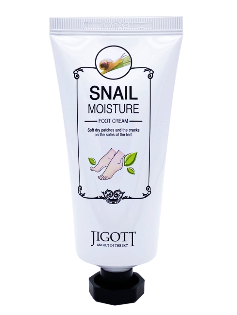 Jigott Увлажняющий крем для ног с улиточным муцином Snail Moisture Foot Cream, 100 мл