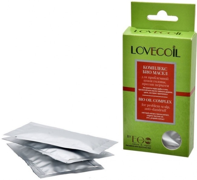Ecolab LovEcOil комплекс масел-БИО для проблемной кожи головы Против перхоти, 3х15 мл.