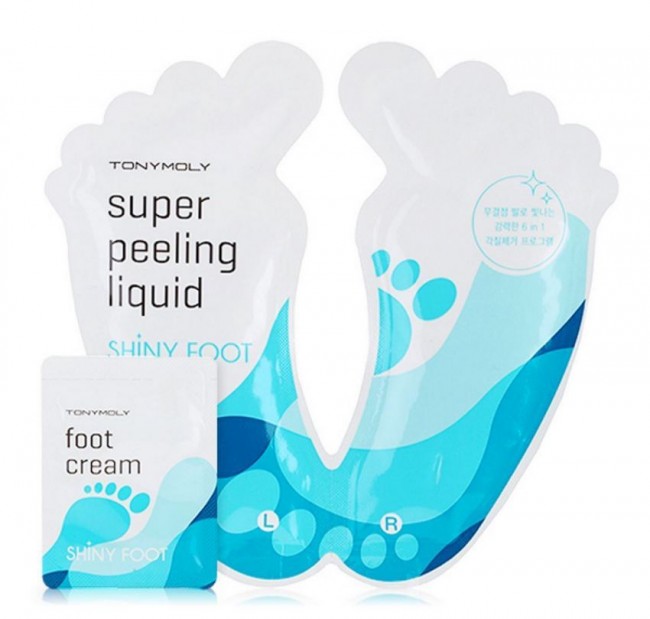 TONYMOLY Shiny Foot Super Peeling Liquid Пилинг носочки для стоп, 2*25мл