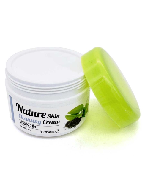 FoodaHolic Крем для лица очищающий с экстрактом зеленого чая Nature Skin Cleansing Cream Green Tea, 300 мл