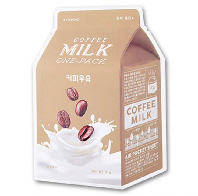 A'PIEU Coffee Milk One-Pack Укрепляющая маска с экстрактом кофе и коллагеном, 21 г A'PIEU Coffee Milk One-Pack Укрепляющая маска с экстрактом кофе и коллагеном, 21 г