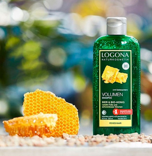 Logona Beer & Bio Honey Шампунь для объема волос, 250 мл