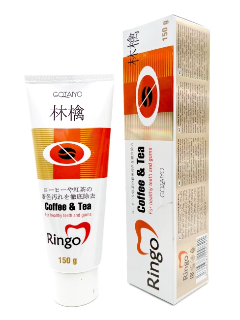 Gotayo Зубная паста отбеливающая от налета чая и кофе Ringo Coffe & Tea, 150 г