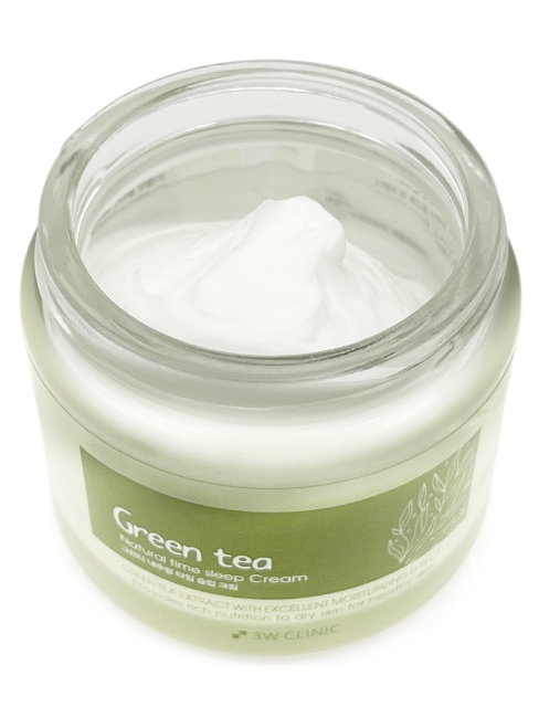 3W Clinic Крем для лица ночной с зеленым чаем Cream Time Sleep Green Tea Natural, 70 г 3W Clinic Крем для лица ночной с зеленым чаем Cream Time Sleep Green Tea Natural, 70 г
