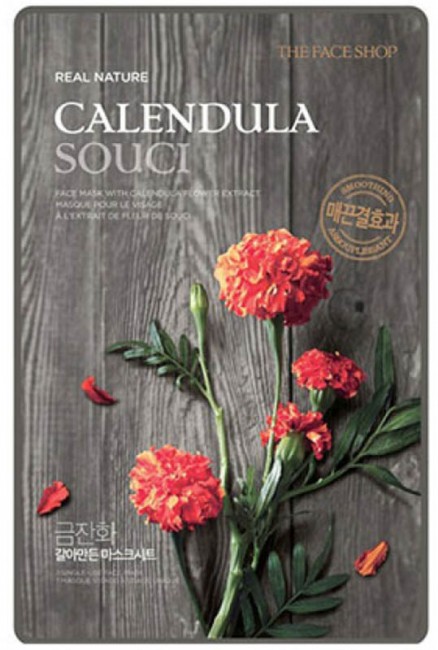 THE FACE SHOP Real Nature Calendula  Face Mask Тканевая маска с экстрактом календулы, 20 г