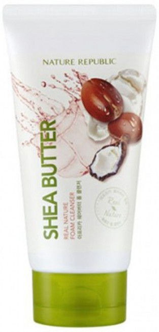 NATURE REPUBLIC Real Nature Shea Butter Foam Cleanser Пенка для умывания с маслом ши, 150 мл NATURE REPUBLIC Real Nature Shea Butter Foam Cleanser Пенка для умывания с маслом ши, 150 мл