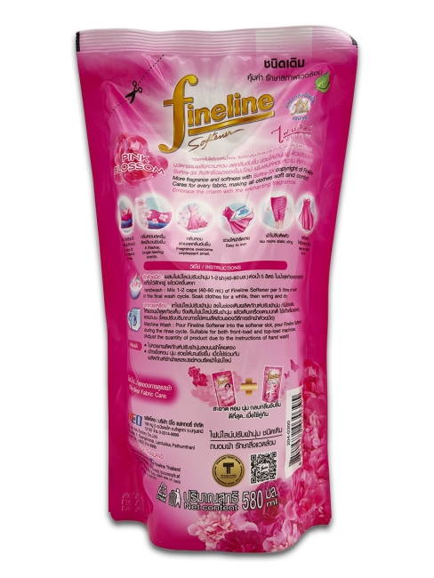 Fineline Кондиционер для белья парфюмированный на 15 стирок Розовый бутон Fabric Softener Pink Blossom (Refill), 580 мл Fineline Кондиционер для белья парфюмированный на 15 стирок Розовый бутон Fabric Softener Pink Blossom (Refill), 580 мл